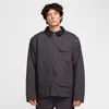 Nike Men's Life Flannel-lined Barn Coat In Grey