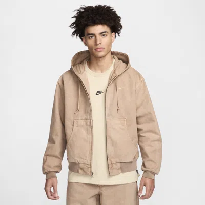 Nike Men's Life Full-zip Unlined Jacket In Brown | ModeSens