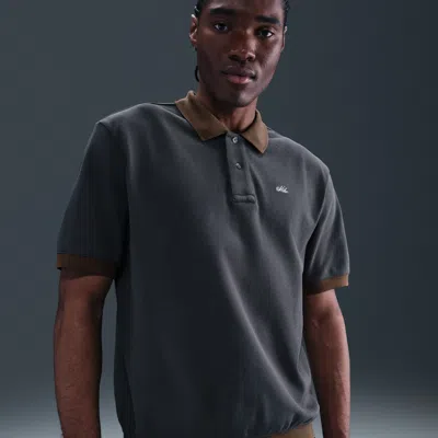 Nike Men's Life Heavyweight Polo In Gray