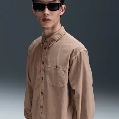 Nike Men's Life Oxford Shirt In Brown