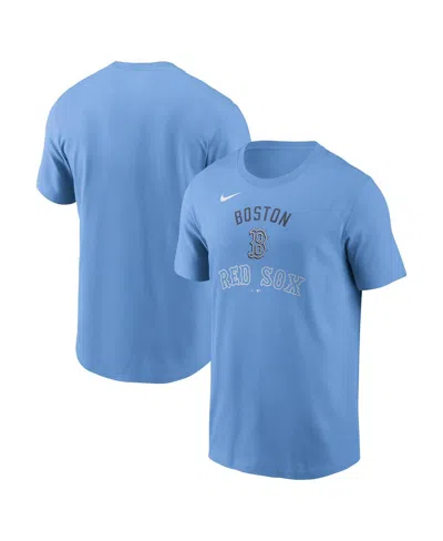 Nike Light Blue Boston Red Sox Early Innings Stack T-shirt