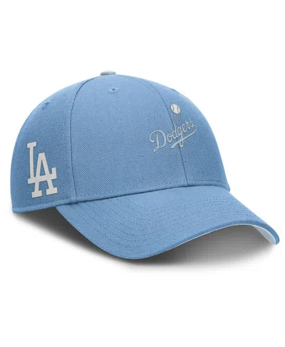 NIKE MEN'S LIGHT BLUE LOS ANGELES DODGERS RISE DRI-FIT ADJUSTABLE HAT