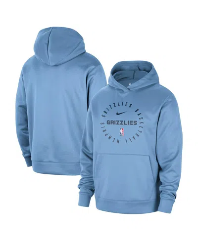 Nike Men's Light Blue Memphis Grizzlies 2024/25 Spotlight On-court Practice Performance Pullover Hoodie