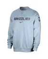 Nike Light Blue Memphis Grizzlies Courtside Standard Issue Performance Pullover Sweatshirt In Light Blue
