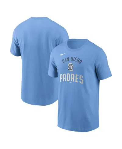 Nike Men's Light Blue San Diego Padres Early Innings Stack T-shirt