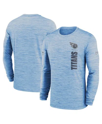 Nike Men's Light Blue Tennessee Titans 2024 Sideline Velocity Performance Long Sleeve T-shirt