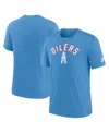 Nike Light Blue Tennessee Titans Favorable Timeline Tri-blend T-shirt In Blue