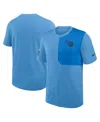 Nike Men's Light Blue Tennessee Titans Sideline Uv Performance Coach T-shirt In Blue