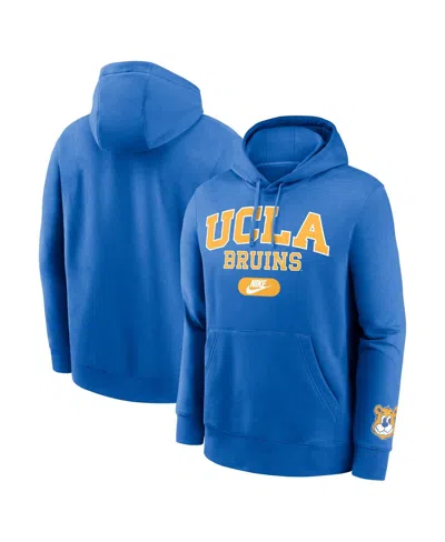 Nike Men's Light Blue Ucla Bruins Legacy Foundational Two-hit Club Performance Pullover Hoodie