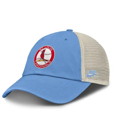 Nike Men's Light Blue/natural St. Louis Cardinals Cooperstown Collection Club Trucker Adjustable Hat In Light Blue,natural