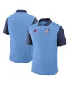 Nike Men's Light Blue/navy Minnesota Twins Cooperstown Collection Color-block Victory Performance Polo Sh