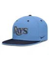 Nike Men's Light Blue/navy Tampa Bay Rays True Primetime Two-tone Performance Fitted Hat In Light Blue,navy