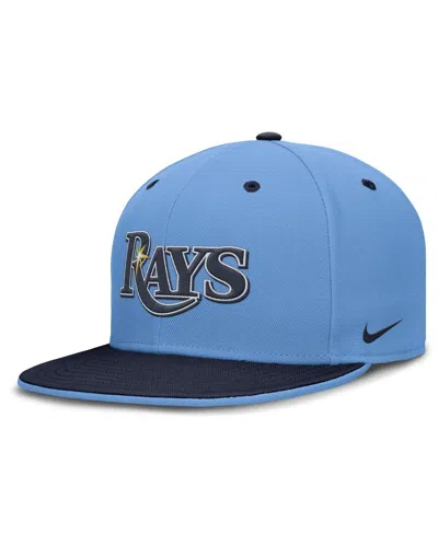 Nike Men's Light Blue/navy Tampa Bay Rays True Primetime Two-tone Performance Fitted Hat In Light Blue,navy