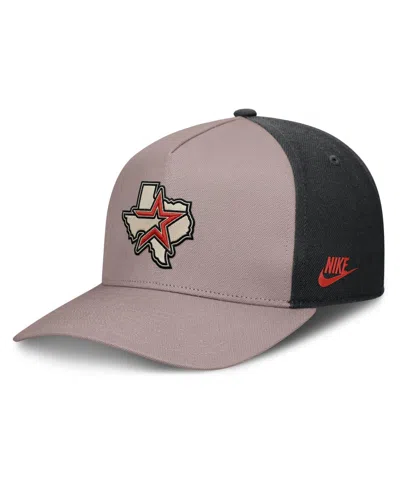 Nike Men's Light Brown/black Houston Astros Cooperstown Rise A-frame Adjustable Hat In Light Brown,black