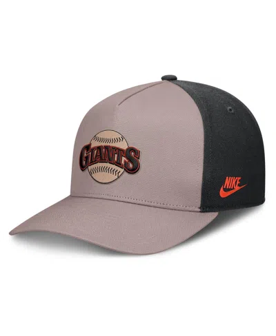 Nike Men's Light Brown/black San Francisco Giants Cooperstown Rise A-frame Adjustable Hat In Light Brown,black