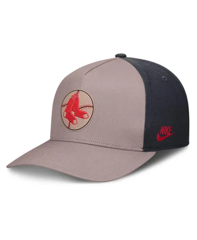 Nike Men's Light Brown/navy Boston Red Sox Cooperstown Rise A-frame Adjustable Hat In Light Brown,navy