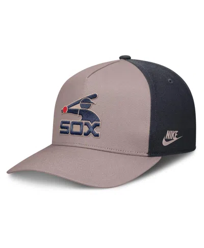 Nike Men's Light Brown/navy Chicago White Sox Cooperstown Rise A-frame Adjustable Hat In Light Brown,navy