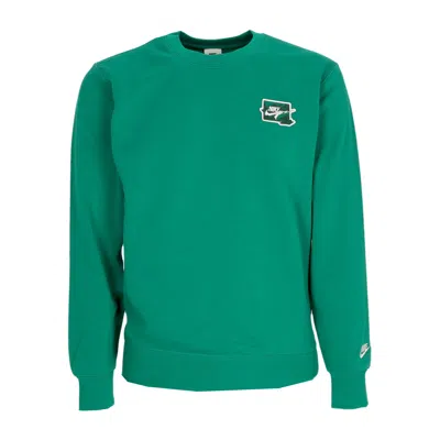 Nike Men's Lightweight Crewneck Sweatshirt Club French Terry Crewneck Malachite/sail In Green