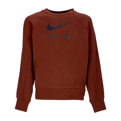 Nike Men's Lightweight Crewneck Sweatshirt Sportswear Air French Terry Crew Oxen Brown/black