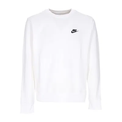Nike Men's Lightweight Crewneck Sweatshirt Sportswear Club White/black In Multi