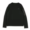 Nike Men's Lightweight Crewneck Sweatshirt Sportswear Tech Fleece Black/black In Black/black