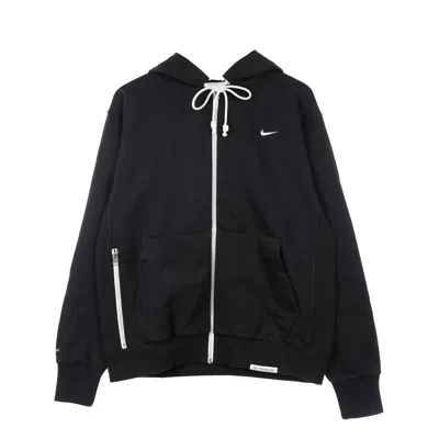 Nike Men's Lightweight Hooded Zip Sweatshirt M Dry-fit Standard Issue Full-zip Hoodie Black/pale Ivory