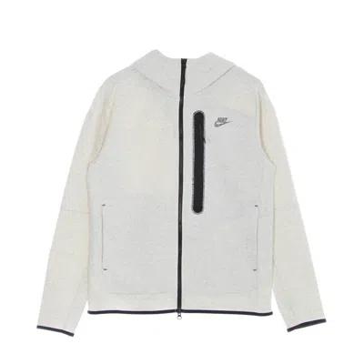 Nike Men's Lightweight Hooded Zip Sweatshirt Tech Fleece Full Zip Hoodie Revival White/htr