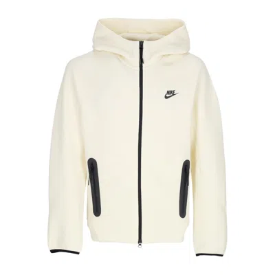 Nike Men's Lightweight Hooded Zip Sweatshirt Tech Fleece Full-zip Windrunner Hoodie Coconut Milk/black