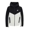 Nike Mens  Tech Fleece Full-zip Hoodie In Dk Grey Heather/black/white
