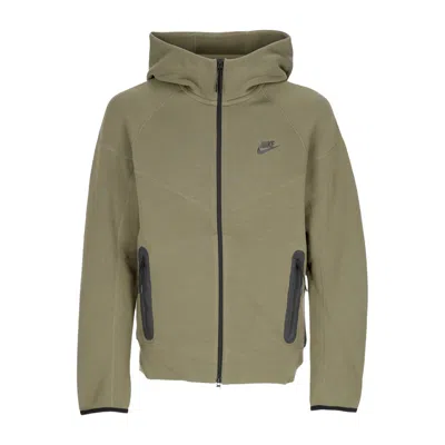 Nike Men's Lightweight Hooded Zip Sweatshirt Tech Fleece Full-zip Windrunner Hoodie Medium Olive/black