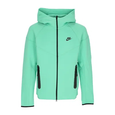 Nike Men's Lightweight Hooded Zip Sweatshirt Tech Fleece Full-zip Windrunner Hoodie Spring Green/black