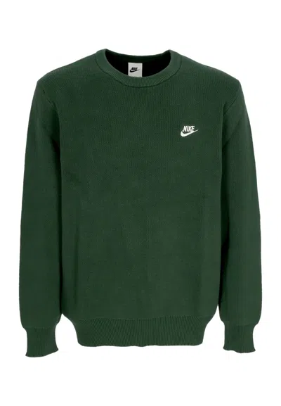 Nike Men's Lightweight Sweater Club Crewneck Fir/white