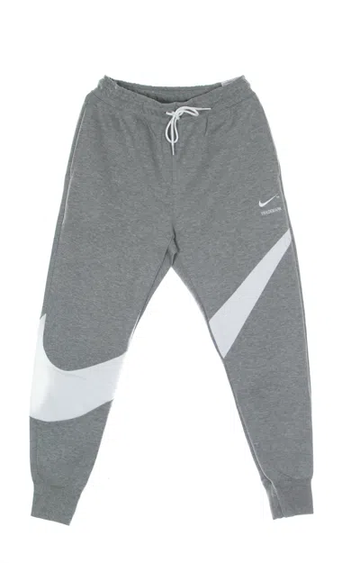 Nike Men's Lightweight Tracksuit Pants Swoosh Tech Fleece Pant Dk Gray Heather/white/white In Dk Grey Heather/white/white