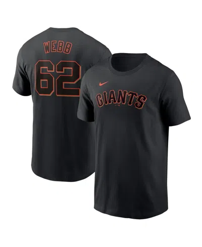Nike Men's Logan Webb Black San Francisco Giants Fuse Name Number T-shirt