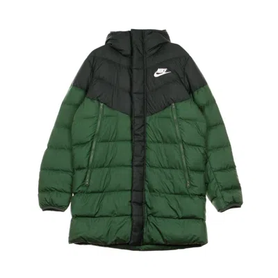 Nike Men's Long Down Fill Windrunner Parka Off Noir/galactic Jade/sail