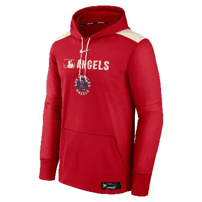 Nike Men's Los Angeles Angels Authentic Collection City Connect  Therma Mlb Pullover Hoodie In Red