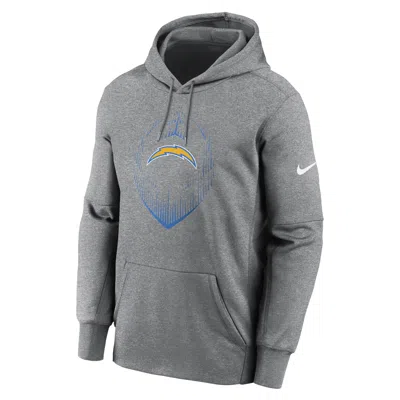 Nike Men's Los Angeles Chargers Icon Menâs  Therma Nfl Pullover Hoodie In Grey