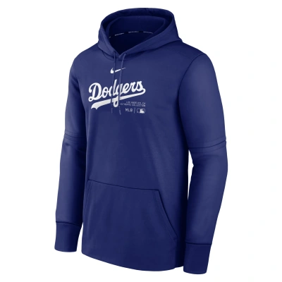 Nike Men's Royal Los Angeles Dodgers Authentic Collection Practice Performance Pullover Hoodie In Blue