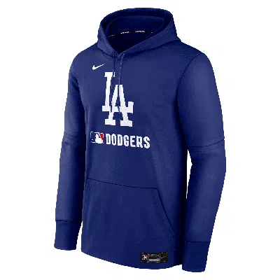 Nike Men's Los Angeles Dodgers Authentic Collection  Therma Mlb Pullover Hoodie In Blue