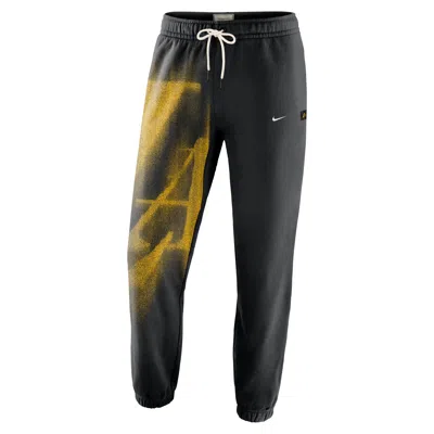 Nike Men's Los Angeles Lakers Standard Issue Fleece Basketball Pants In Black