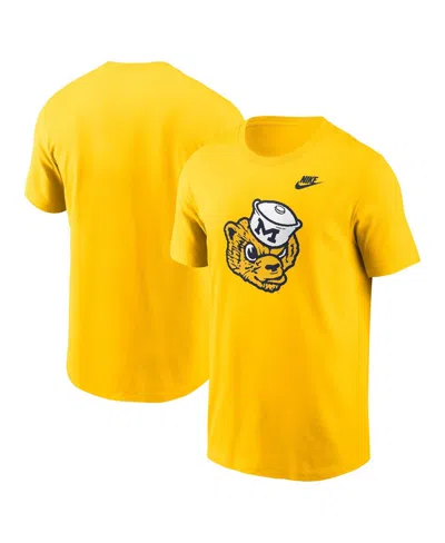 Nike Men's Maize Michigan Wolverines Legacy Alternate Logo T-shirt