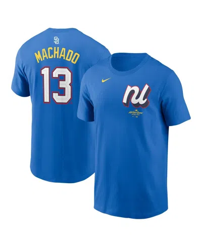 Nike Men's Manny Machado Blue National League 2025 All-star Edition Name Number T-shirt