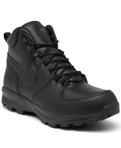 Nike Men's Manoa Leather Boots From Finish Line In Black