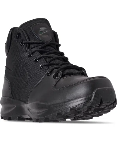 Nike Men's Manoa Leather Boots From Finish Line In Black