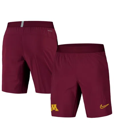 Nike Men's Maroon Minnesota Golden Gophers 2024/25 Sideline Performance Woven Shorts In Maroon,gold