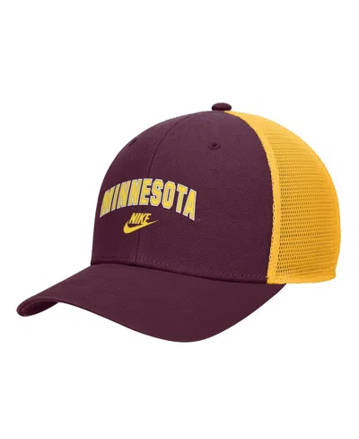 Nike Men's Maroon Minnesota Golden Gophers Vintage Arch Rise Performance Trucker Adjustable Hat In Multi