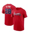 Nike Men's Matt Olson Red Atlanta Braves Fuse Name Number T-shirt In Red