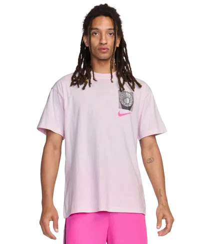 Nike Men's Max 90 Short Sleeve Crewneck Graphic T-shirt In Pnkfom