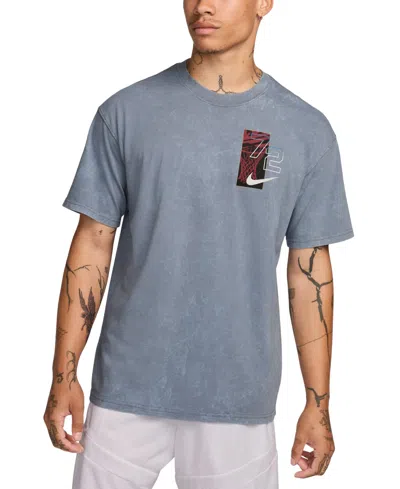 Nike Men's Max90 Basketball Short Sleeve Logo Graphic T-shirt In Cool Grey