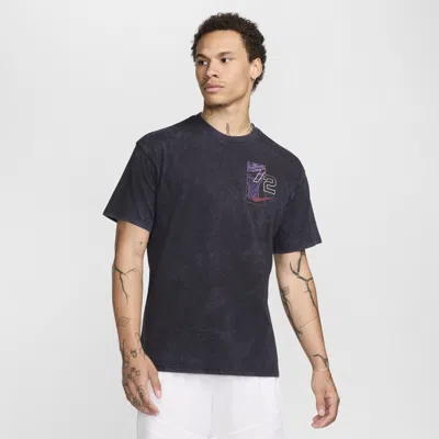 Nike Men's Max90 Basketball Short Sleeve Logo Graphic T-shirt In Black/multi